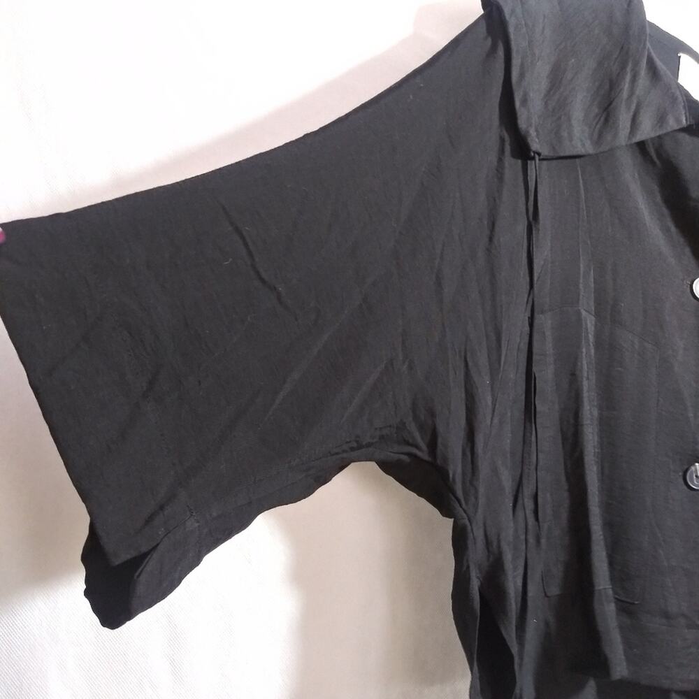 Marla Wynne Layers Black Lagenlook Oversized Topper Jacket  Minimalist XS - Picture 3 of 10
